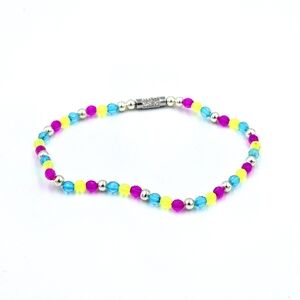 Handmade Pansexual Pride LGBTQ Crystal Beaded Ankle Bracelet